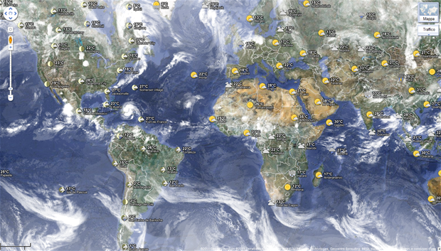 Google Maps World Weather - Meteo del mondo