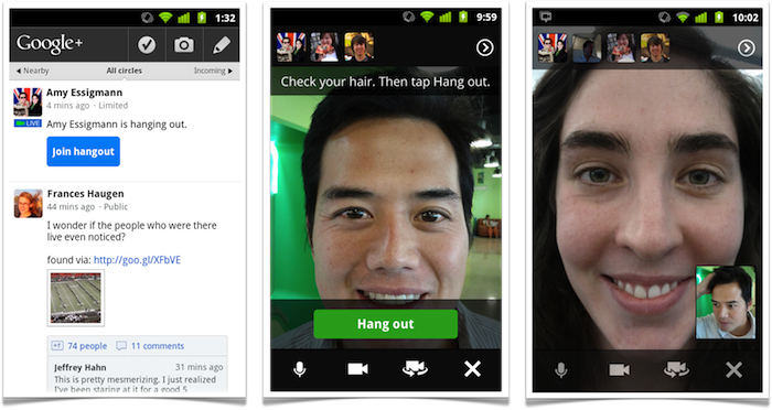 Hangout da smartphone