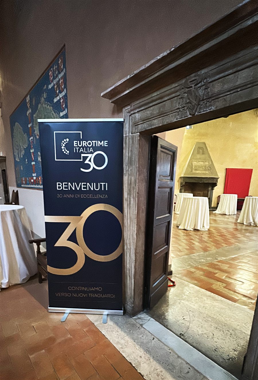 Ingresso della festa per i 30 anni di Eurotime Italia