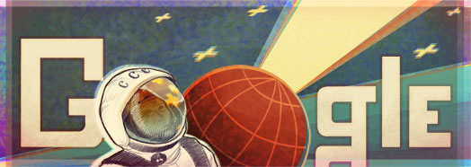 Google ricorda con un Doodle i 50 anni dal primo uomo nello spazio Jurij Gagarin
