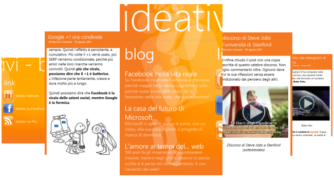 app blog ideativi su Windows Phone 7